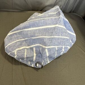 Janie and Jack Blue and White Striped Newsboy Cap